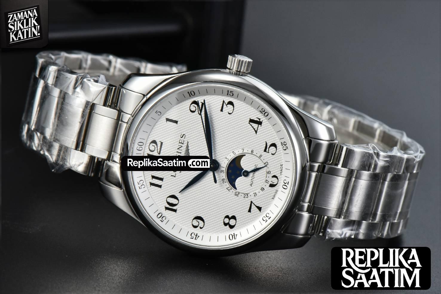 Longines Master Moonphase 40MM GF White Dial SS Bracelet A899 -10