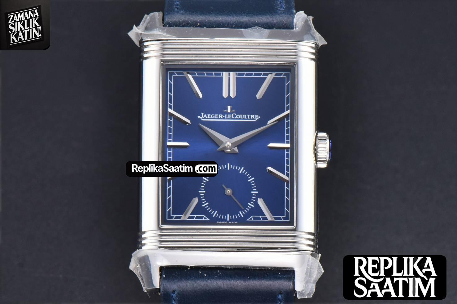 Master Reverso Tribute Small Seconds MGF 30x47MM Blue Dial Blue Leather Strap A854A -01