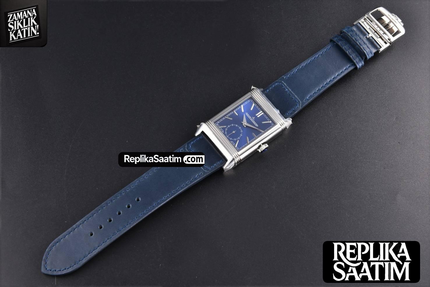 Master Reverso Tribute Small Seconds MGF 30x47MM Blue Dial Blue Leather Strap A854A -30