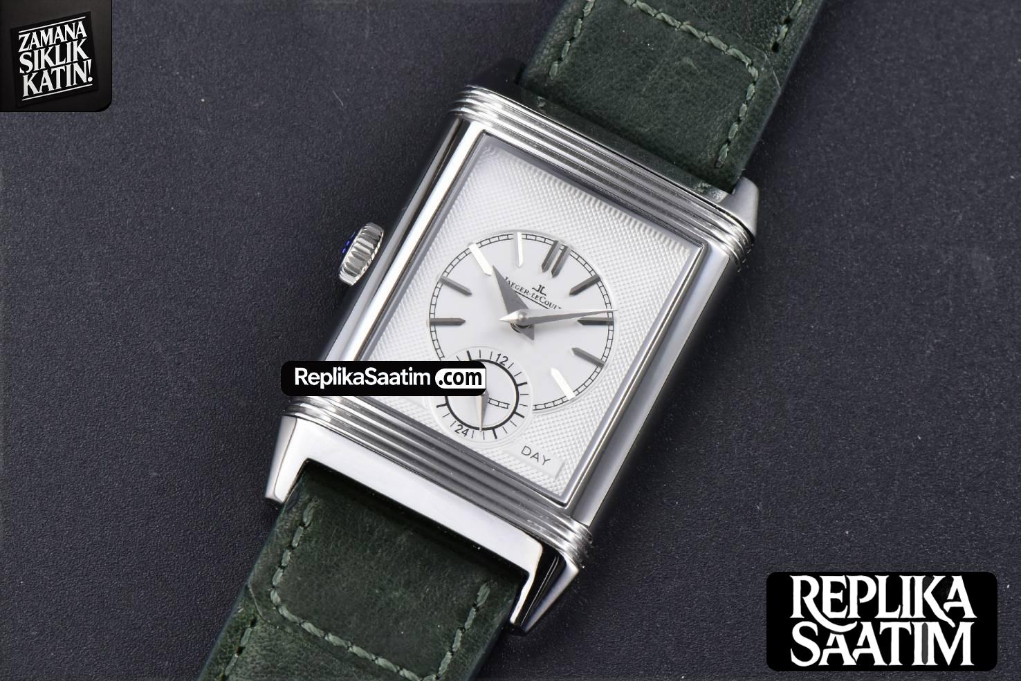 Master Reverso Tribute Small Seconds MGF 30X47MM Green Dial Green Leather Strap A854A -13