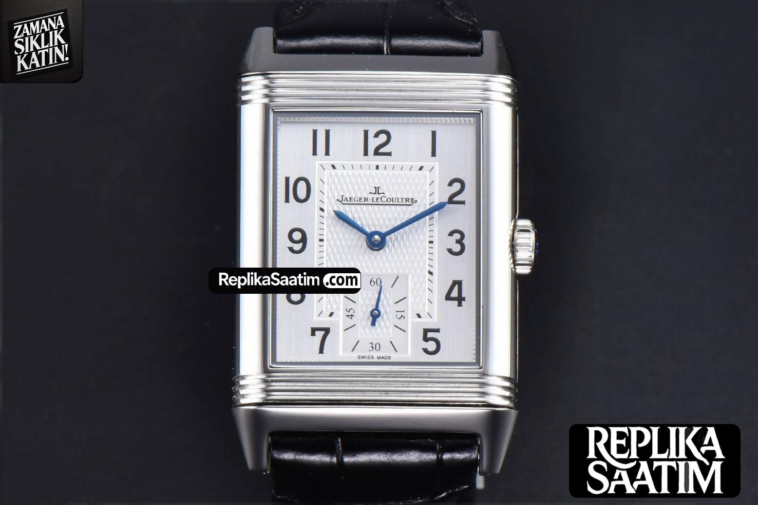 Master Reverso Tribute Small Seconds MGF 30x47MM White Square Dial Black Leather Strap A854A -01