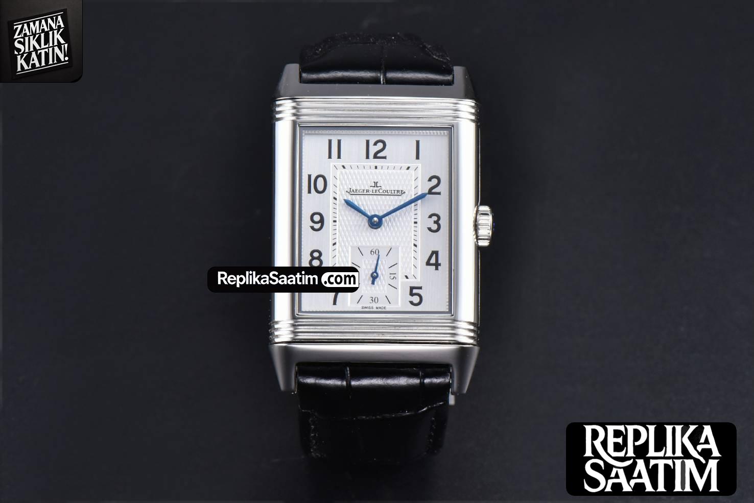 Master Reverso Tribute Small Seconds MGF 30x47MM White Square Dial Black Leather Strap A854A -02