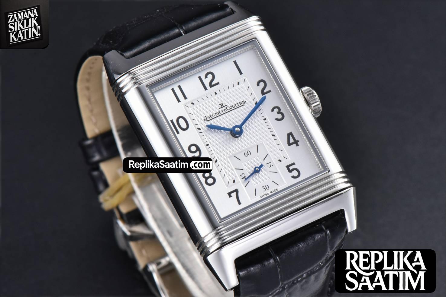 Master Reverso Tribute Small Seconds MGF 30x47MM White Square Dial Black Leather Strap A854A -10