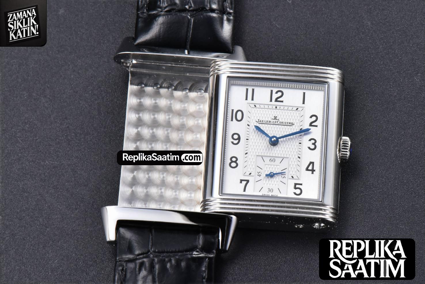 Master Reverso Tribute Small Seconds MGF 30x47MM White Square Dial Black Leather Strap A854A -12