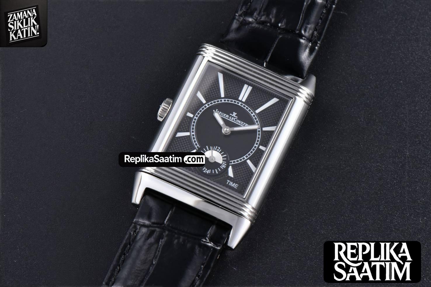 Master Reverso Tribute Small Seconds MGF 30x47MM White Square Dial Black Leather Strap A854A -13