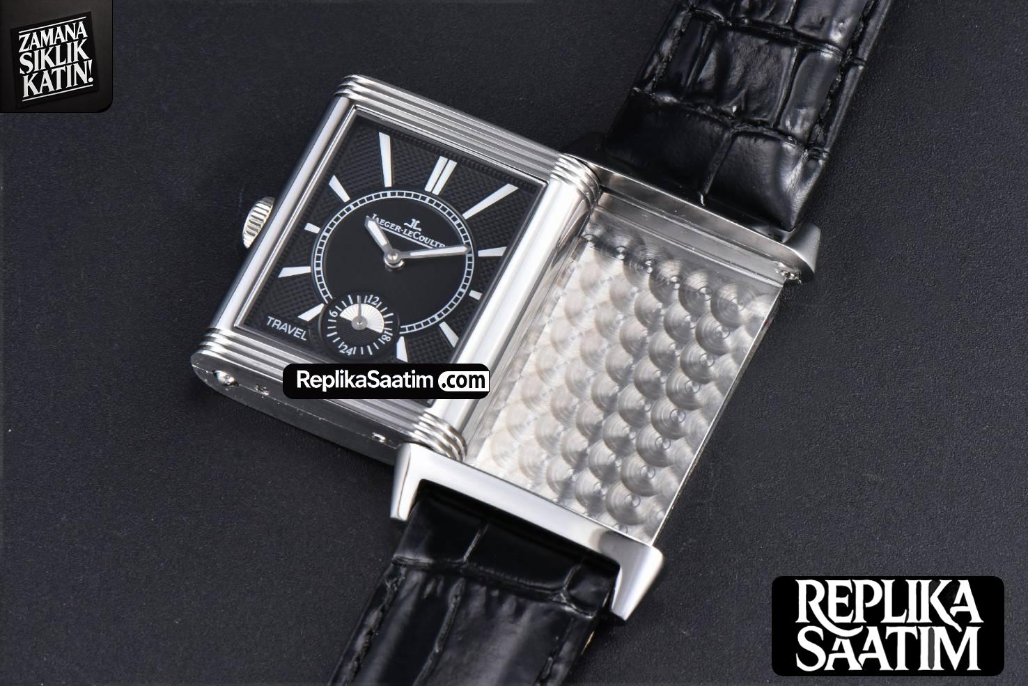 Master Reverso Tribute Small Seconds MGF 30x47MM White Square Dial Black Leather Strap A854A -14