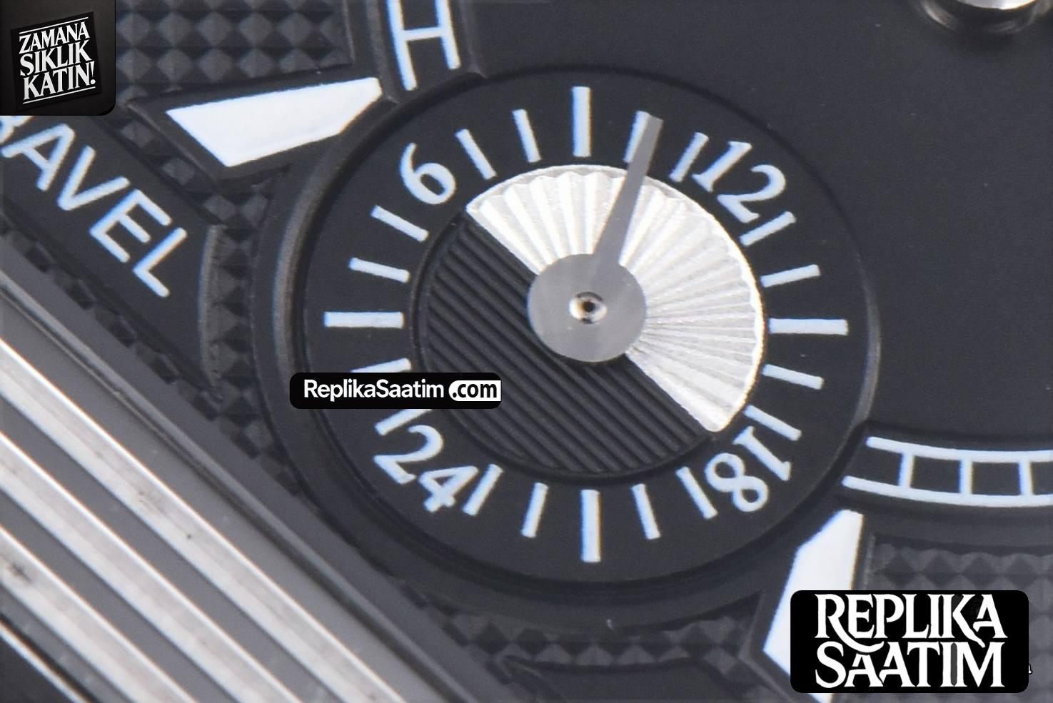 Master Reverso Tribute Small Seconds MGF 30x47MM White Square Dial Black Leather Strap A854A -18