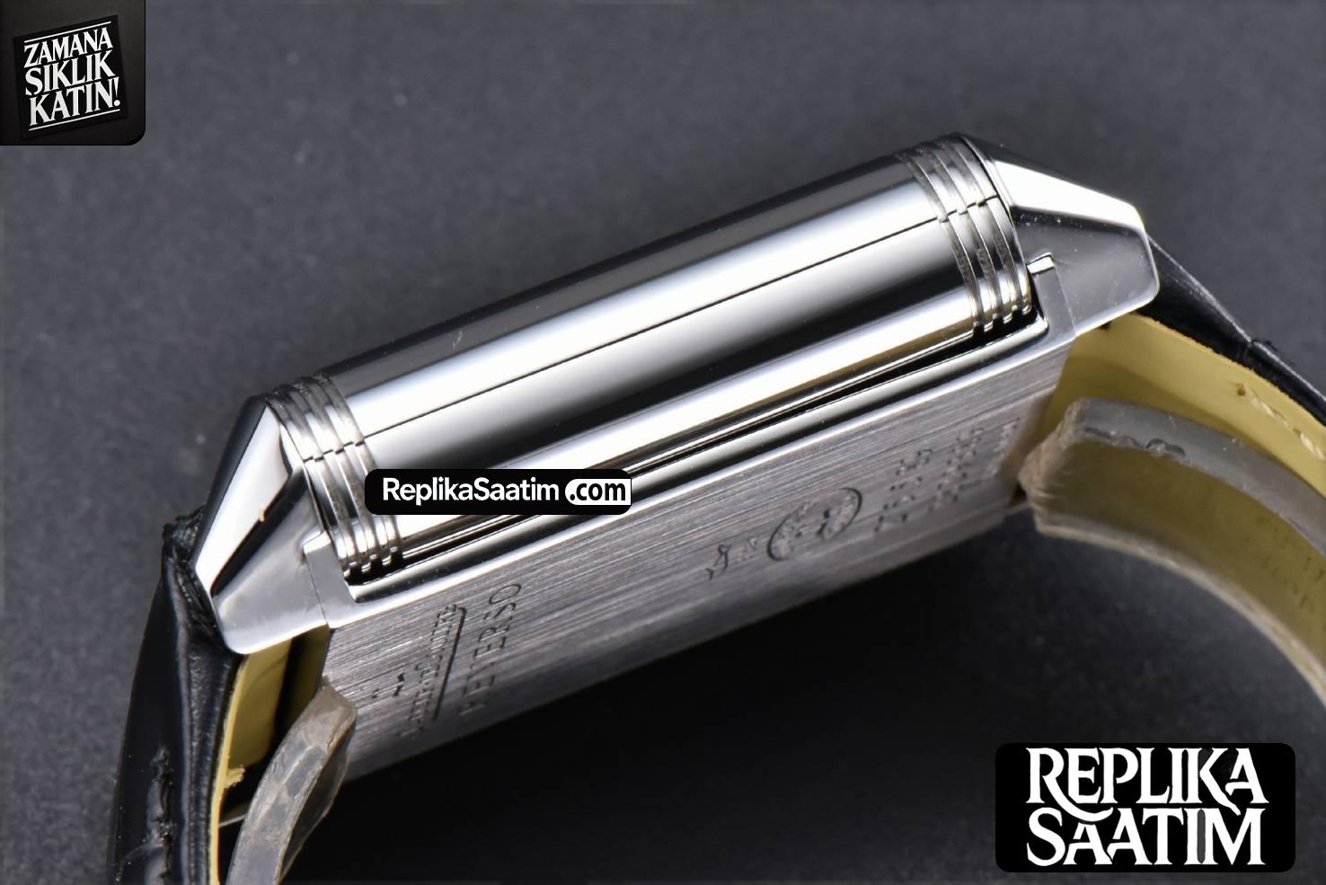 Master Reverso Tribute Small Seconds MGF 30x47MM White Square Dial Black Leather Strap A854A -21