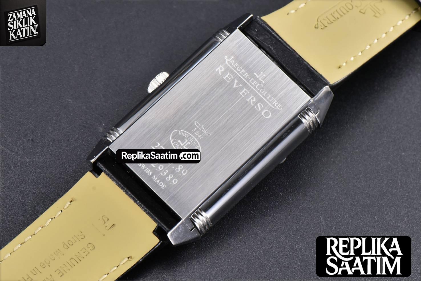 Master Reverso Tribute Small Seconds MGF 30x47MM White Square Dial Black Leather Strap A854A -22