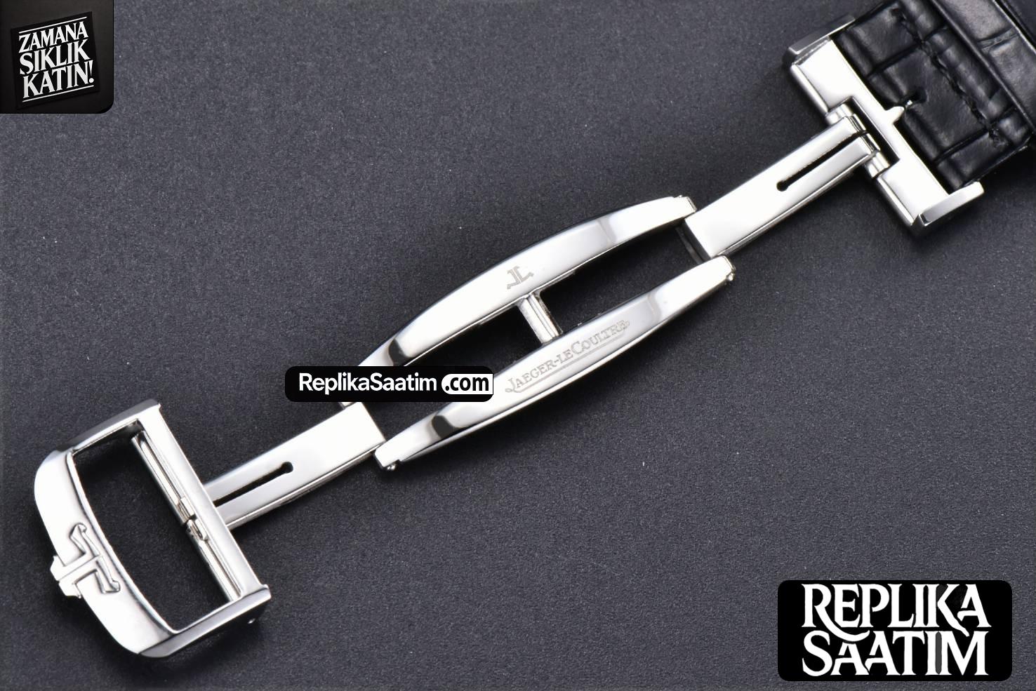Master Reverso Tribute Small Seconds MGF 30x47MM White Square Dial Black Leather Strap A854A -28