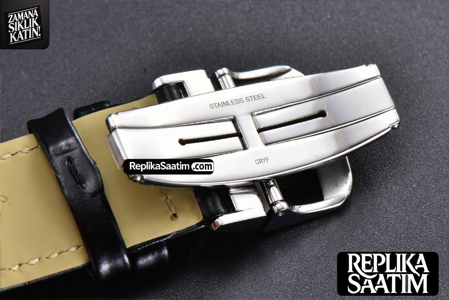 Master Reverso Tribute Small Seconds MGF 30x47MM White Square Dial Black Leather Strap A854A -29