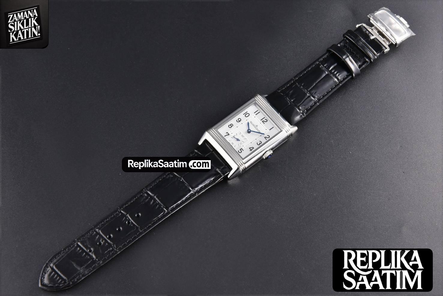 Master Reverso Tribute Small Seconds MGF 30x47MM White Square Dial Black Leather Strap A854A -32