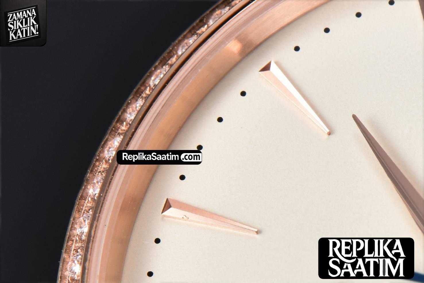 Master Ultra Thin Moonphase 1362501 APSF 39MM RG Diamond White Dial Brown Leather Strap SA925 -06