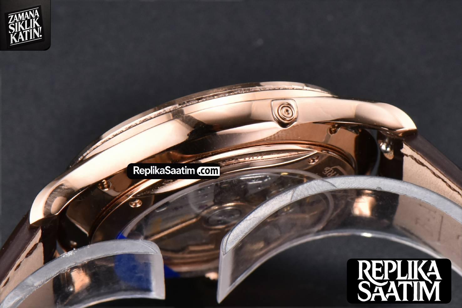 Master Ultra Thin Moonphase 1362501 APSF 39MM RG Diamond White Dial Brown Leather Strap SA925 -14