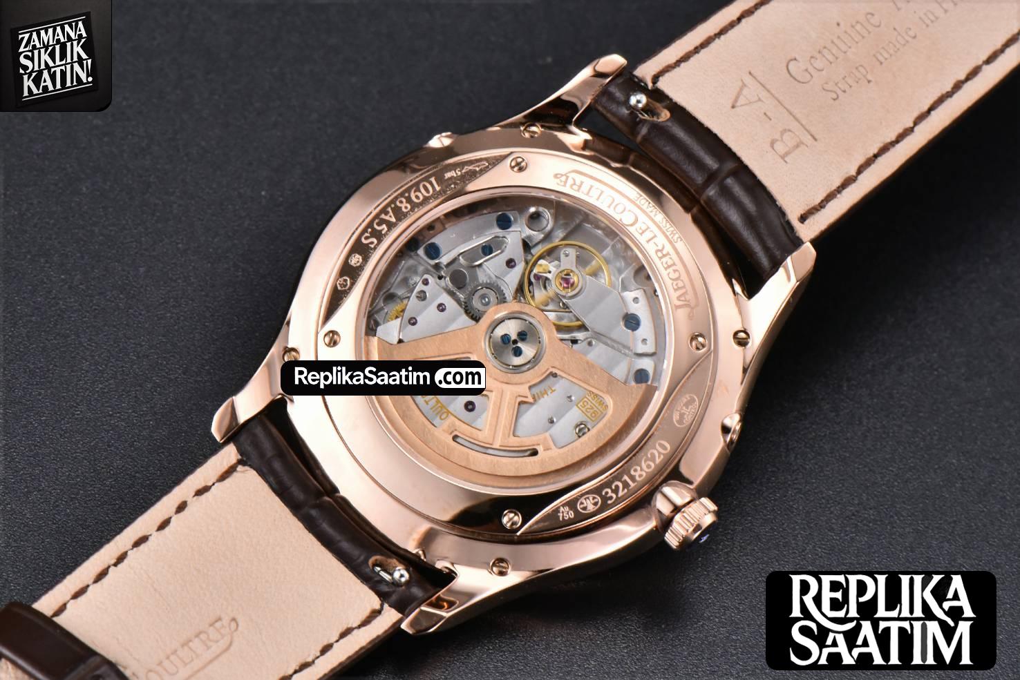 Master Ultra Thin Moonphase 1362501 APSF 39MM RG Diamond White Dial Brown Leather Strap SA925 -15