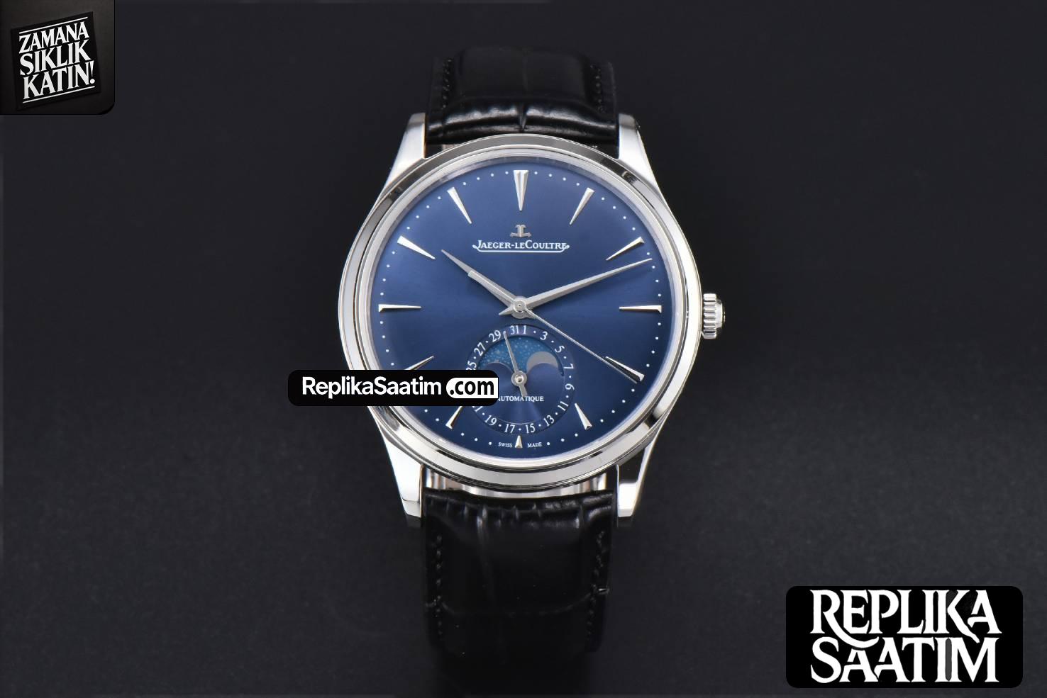 Master Ultra Thin Moonphase 1368480 APSF 39MM Blue Dial Leather Strap SA925 -01
