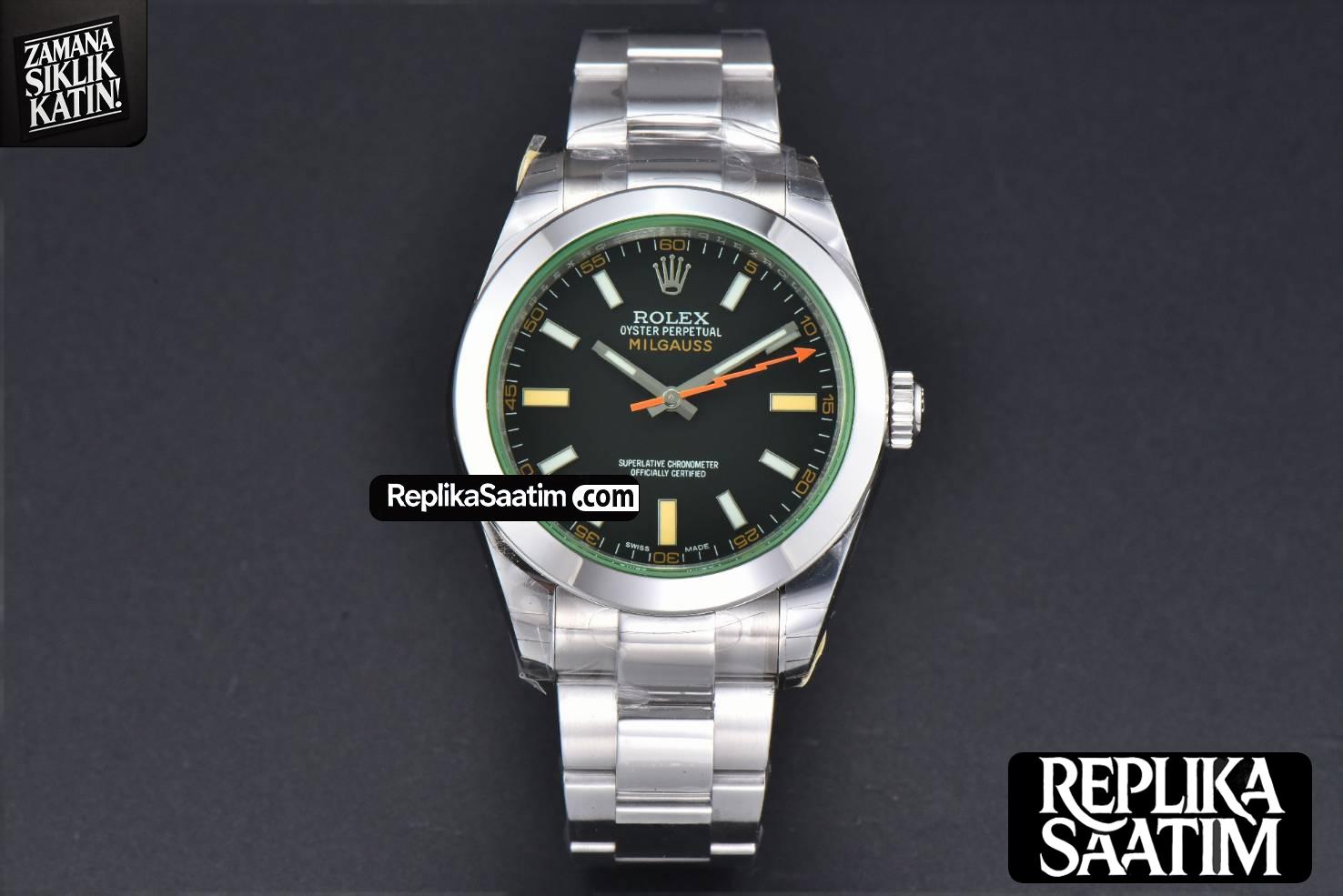 Milgauss 116400 GV 40mm 904L GSF Black Dial SS Bracelet SA3131 -02