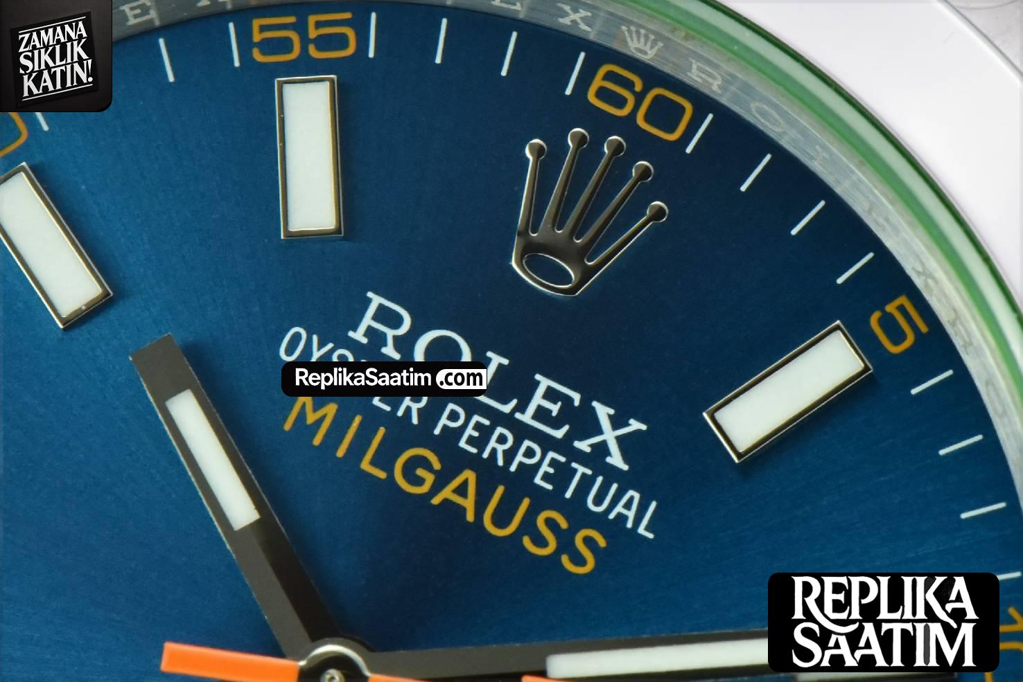 Milgauss 116400 GV 40mm 904L GSF Blue Dial Bracelet SA3131 -08