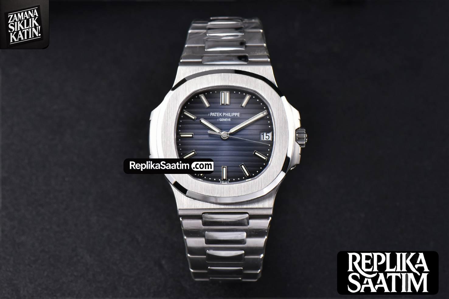 Nautilus 5711/1A PPF 40MM Blue Textured Dial SS Bracelet 324CS V2 (Updated To V5) -02