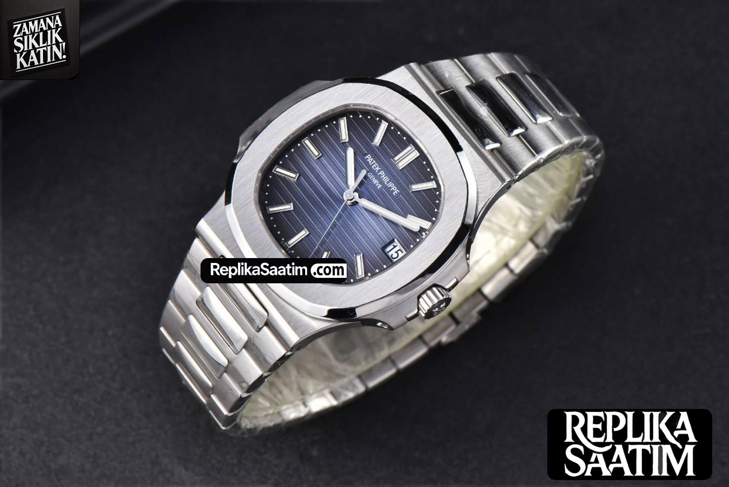 Nautilus 5711/1A PPF 40MM Blue Textured Dial SS Bracelet 324CS V2 (Updated To V5) -12