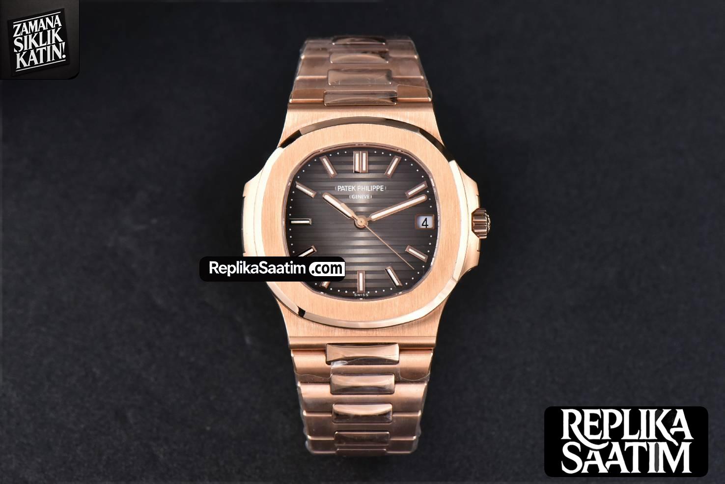 Nautilus 5711/1R RG PPF 40MM Gray Textured Dial RG Bracelet 324CS V2 (Updated To V4) -02