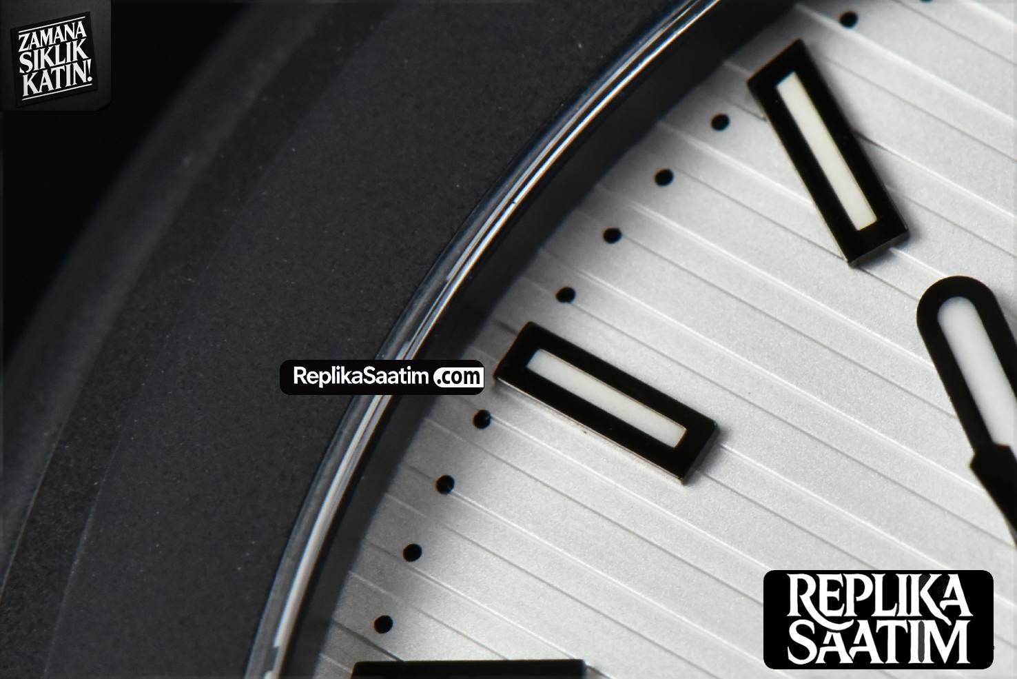 Nautilus 5711 PVD All Black PPF 40MM White Textured Dial PVD Bracelet 324CS V4 -05