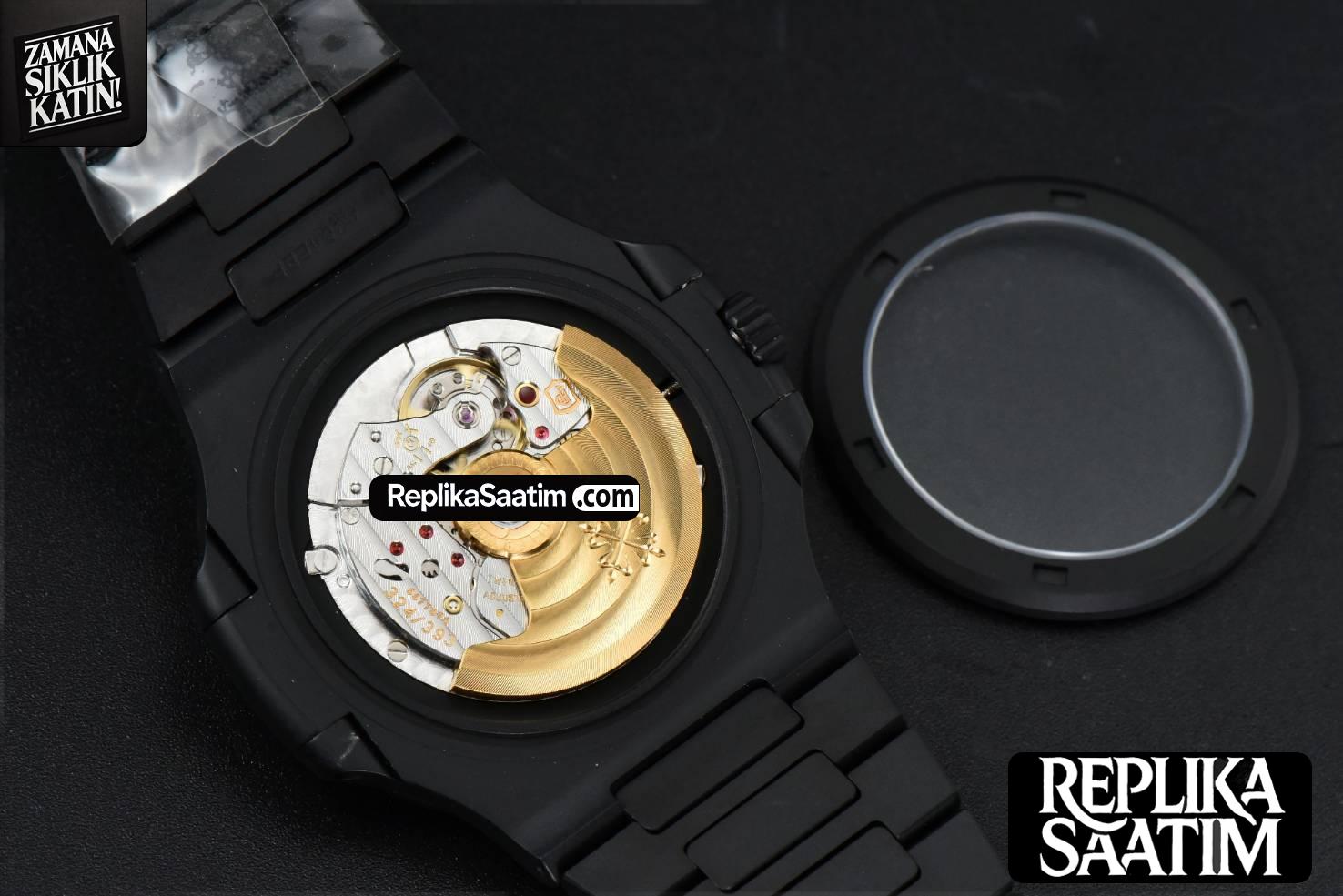 Nautilus 5711 PVD All Black PPF 40MM White Textured Dial PVD Bracelet 324CS V4 -17