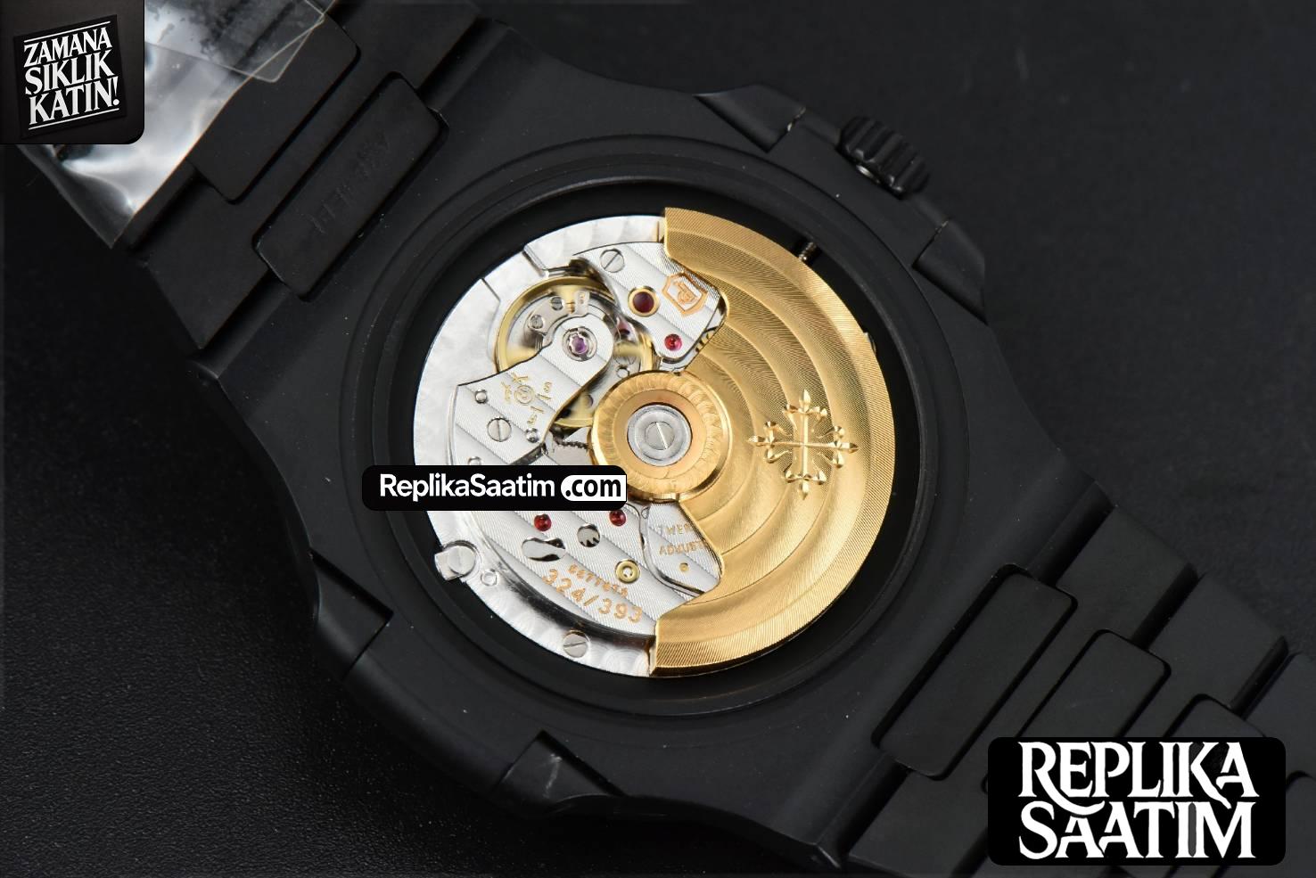 Nautilus 5711 PVD All Black PPF 40MM White Textured Dial PVD Bracelet 324CS V4 -18