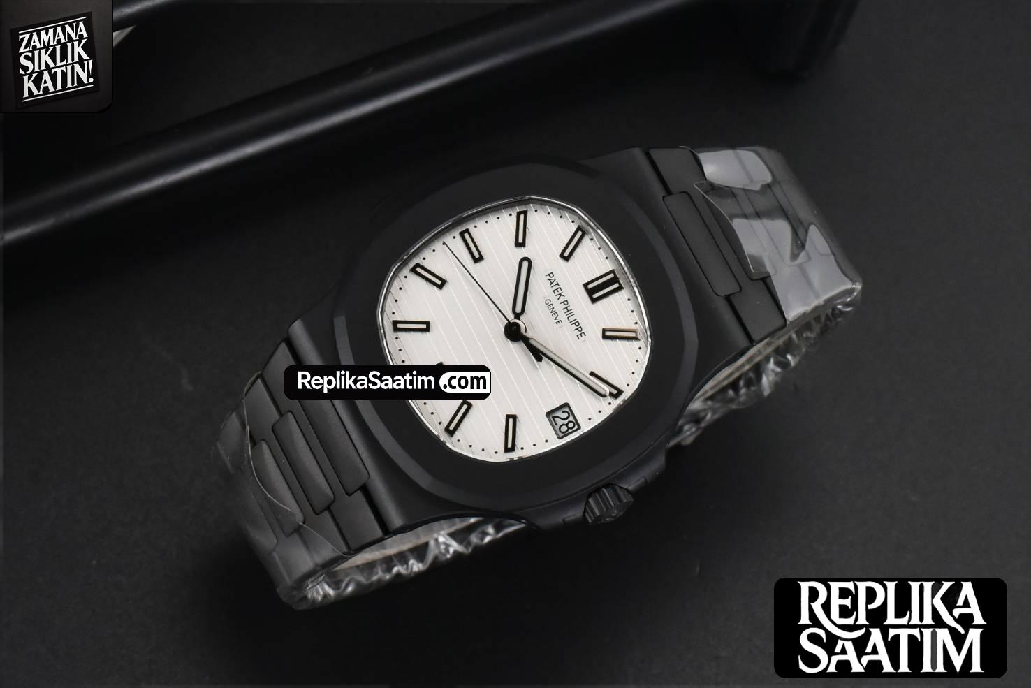 Nautilus 5711 PVD All Black PPF 40MM White Textured Dial PVD Bracelet 324CS V4 -25