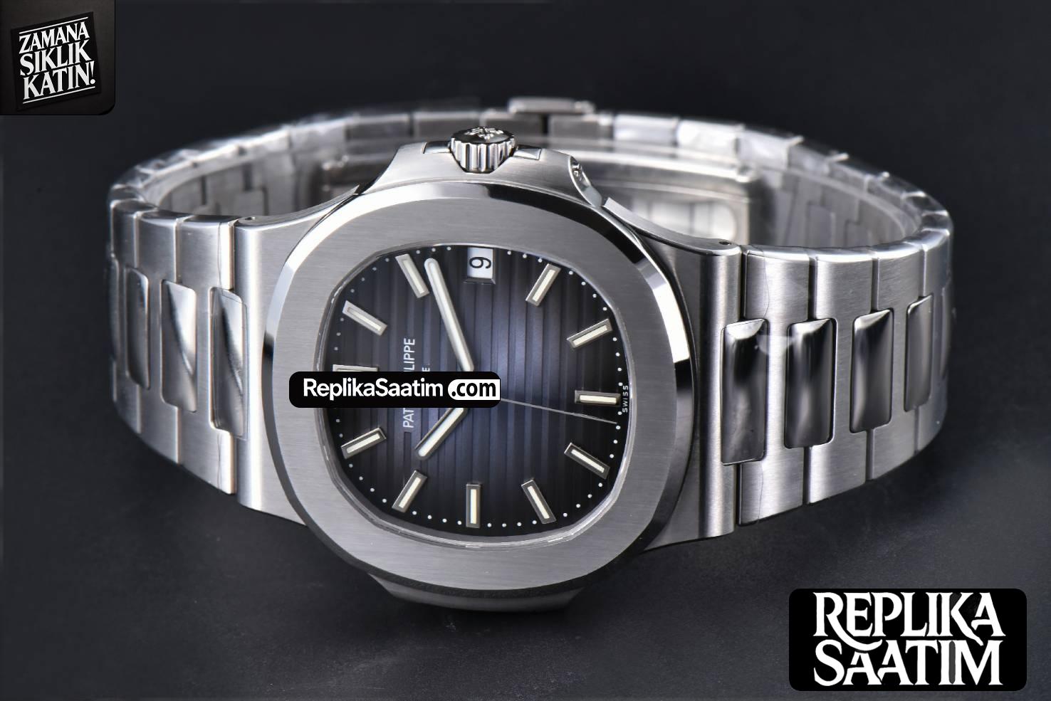 Nautilus 5711 SS PPF 40MM Blue Textured Dial SS Bracelet 324CS V4 -13