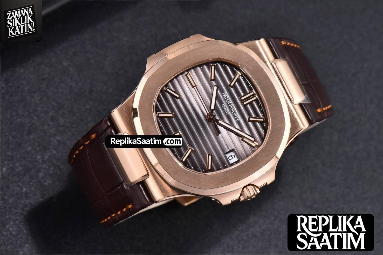 Nautilus 5711R 40MM 3KF Brown Dial Brown Leather Strap A324 V3 -03