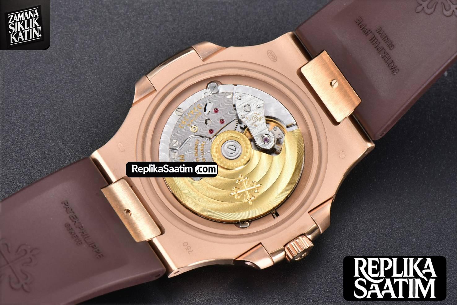 Nautilus 5711R RG PPF 40MM White Dial Brown Rubber Strap A324SC V5 -16