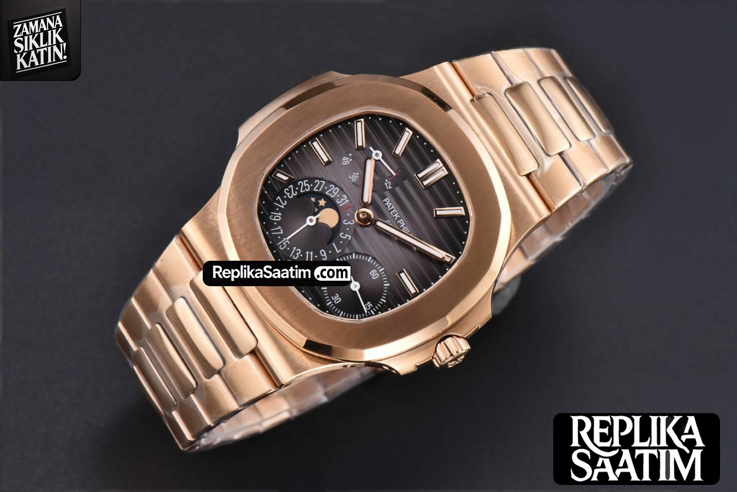 Nautilus 5712 41mm PPF RG Black Dial RG Bracelet A240 V4 -02