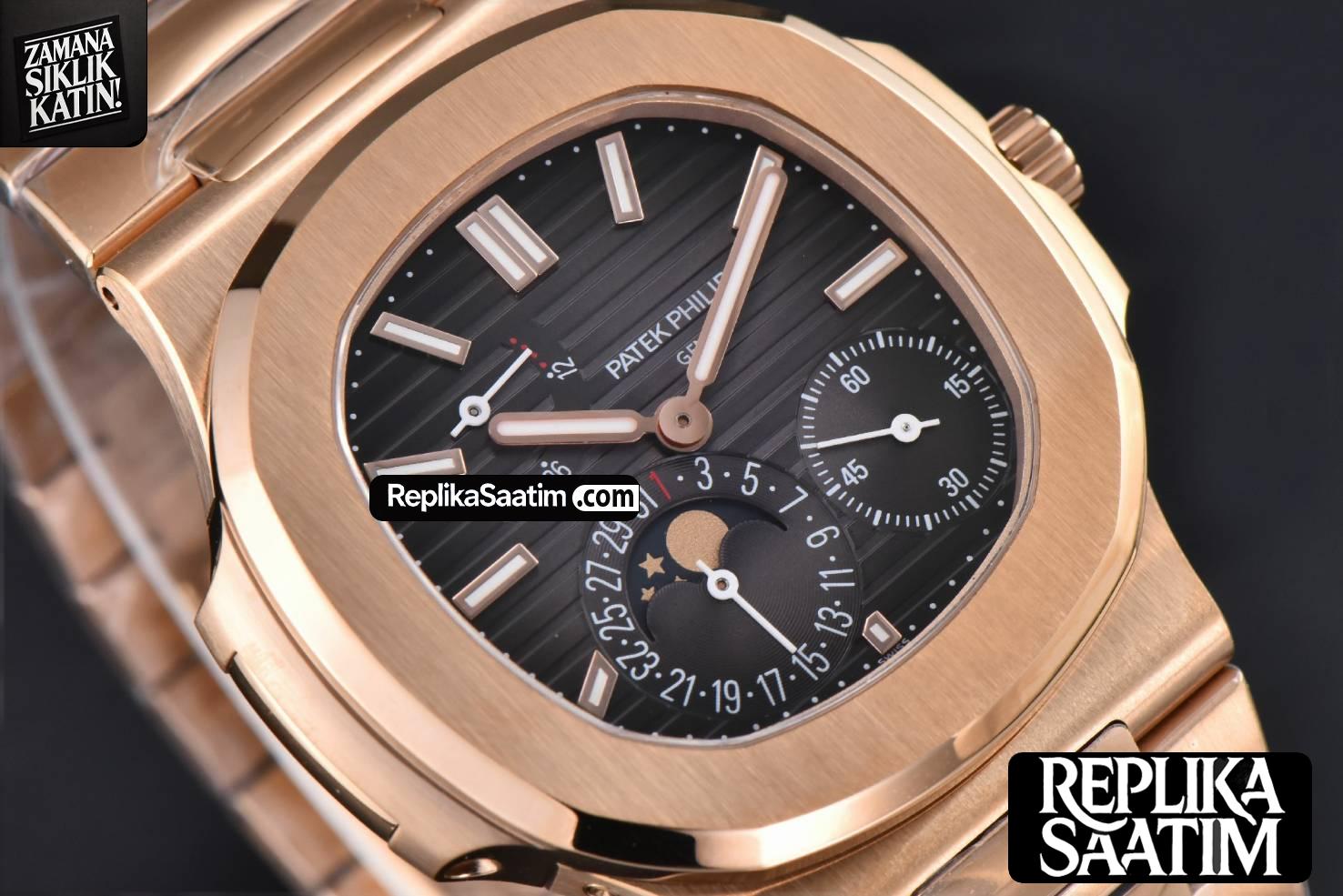 Nautilus 5712 41mm PPF RG Black Dial RG Bracelet A240 V4 -11
