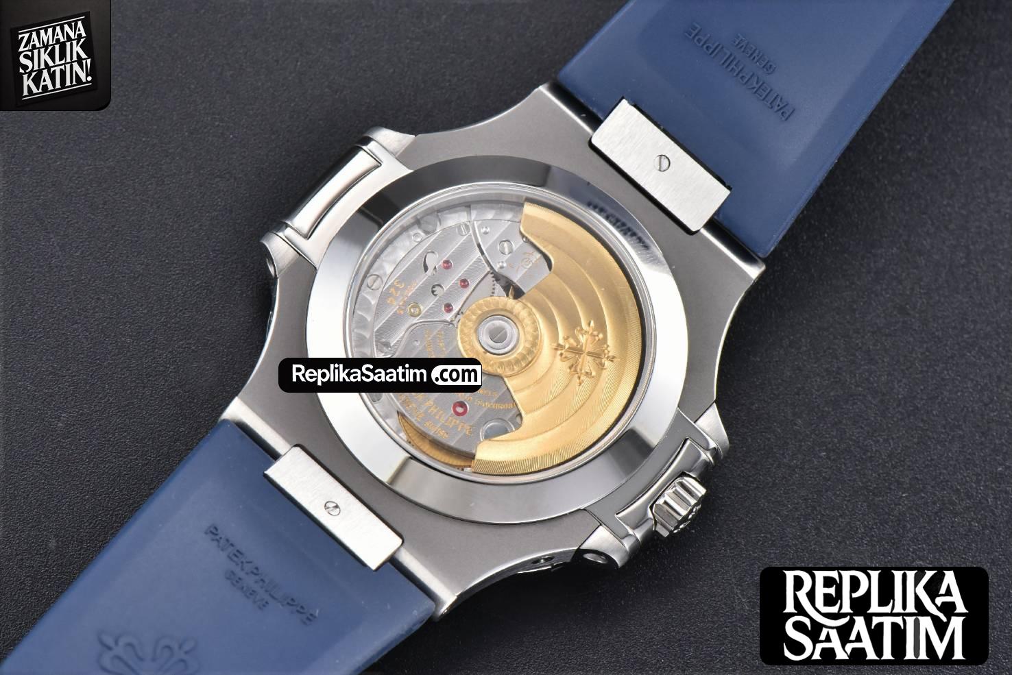 Nautilus 5726 Full Function PPF 40.5MM Blue Dial Blue Rubber Strap A324 -14