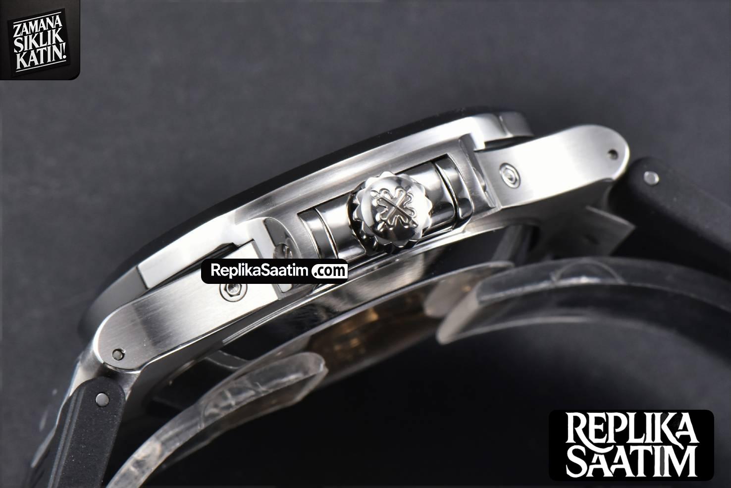 Nautilus 5726 Full Function PPF 40.5MM White Dial Black Rubber Strap A324 -15