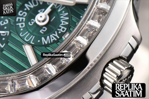 Nautilus 5740 40mm TWF Diamond Green Dial SS Bracelet A240 -08