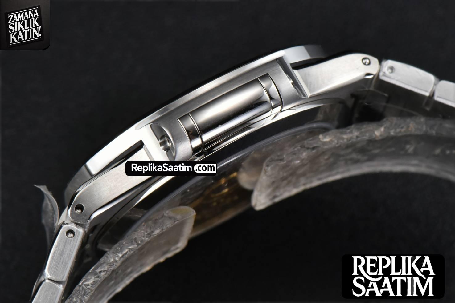 Nautilus 7118 Ladies 3KF 35MM Diamond Grau Dial SS Bracelet 324CS -13
