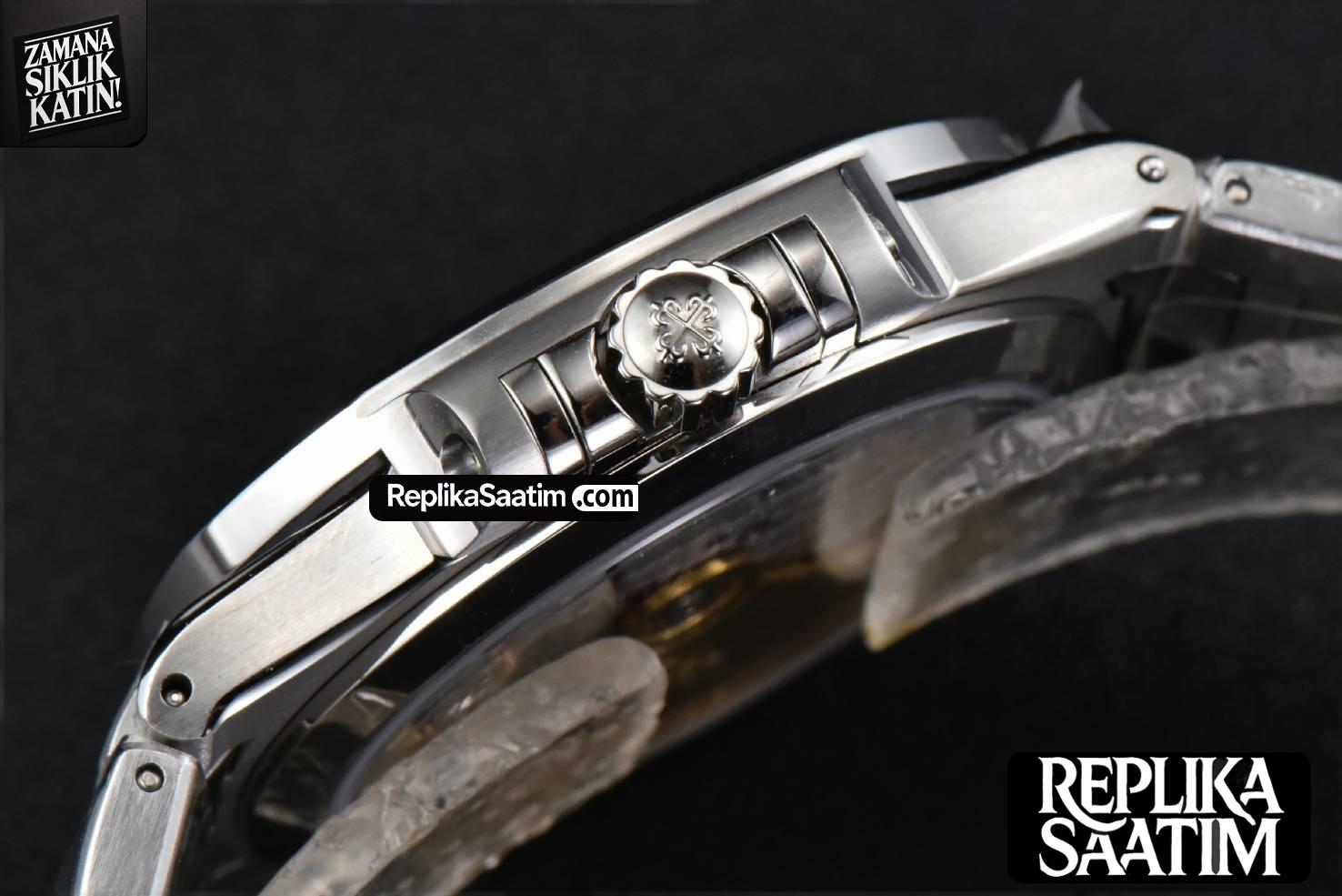 Nautilus 7118 Ladies 3KF 35MM Diamond White Dial SS Bracelet 324CS -12