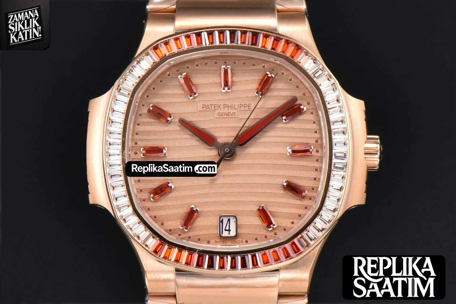 Nautilus 7118 Ladies RG 3KF 35MM Rainbow Diamond RG Dial RG Bracelet 324CS -01
