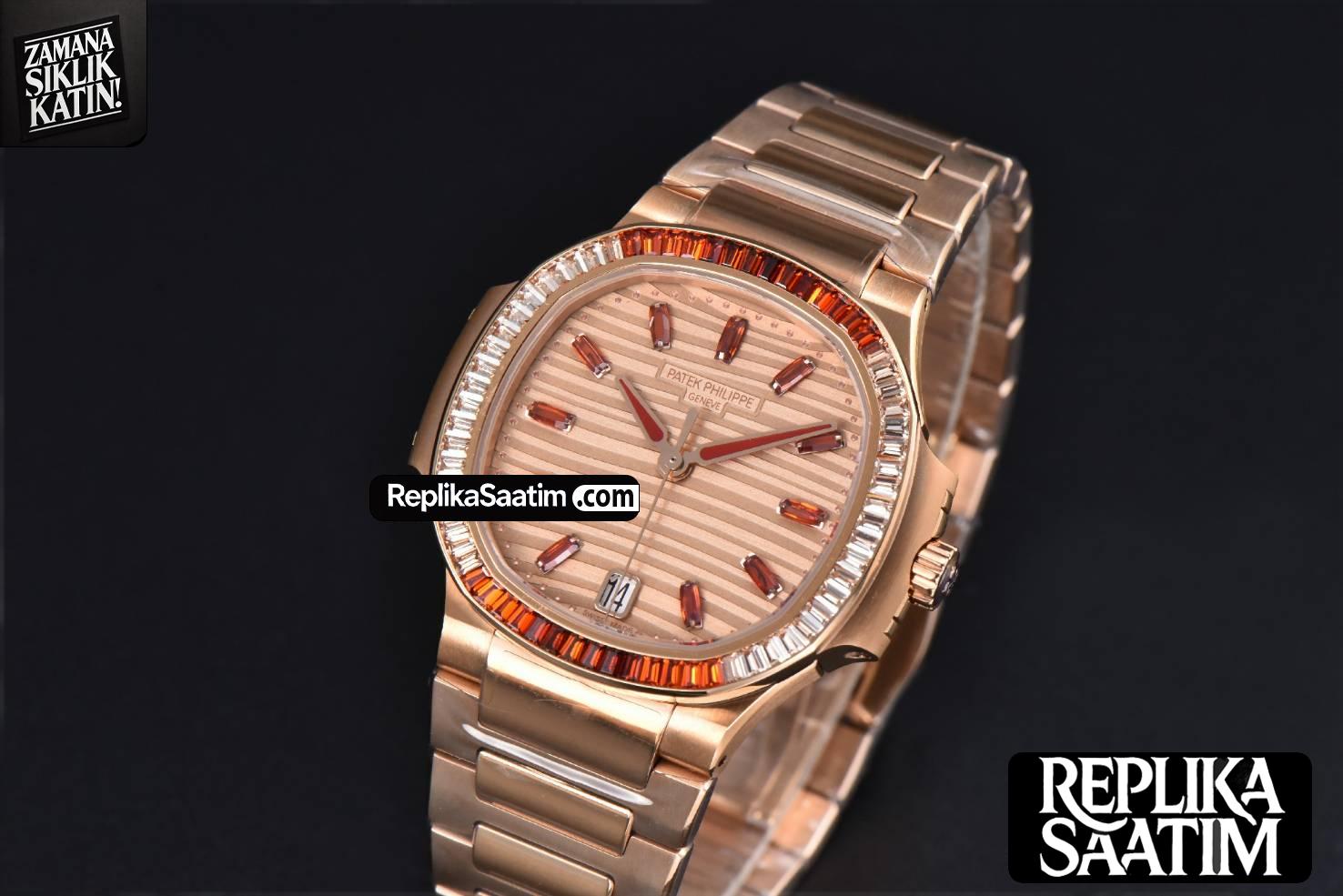 Nautilus 7118 Ladies RG 3KF 35MM Rainbow Diamond RG Dial RG Bracelet 324CS -04