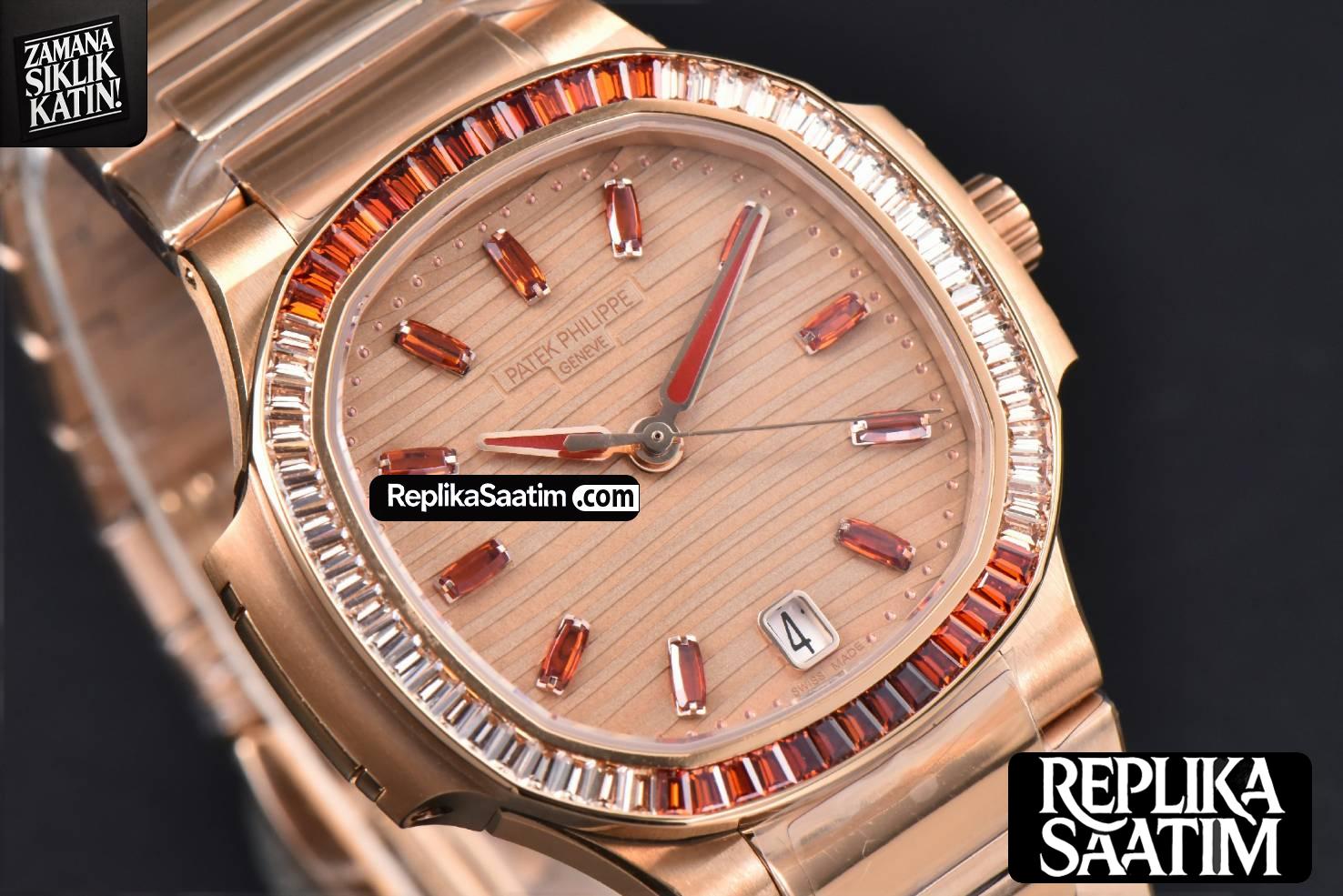 Nautilus 7118 Ladies RG 3KF 35MM Rainbow Diamond RG Dial RG Bracelet 324CS -10