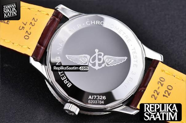 Navitimer TF 41MM SS White Dial White Bezel Brown Leather Strap A2824 -12