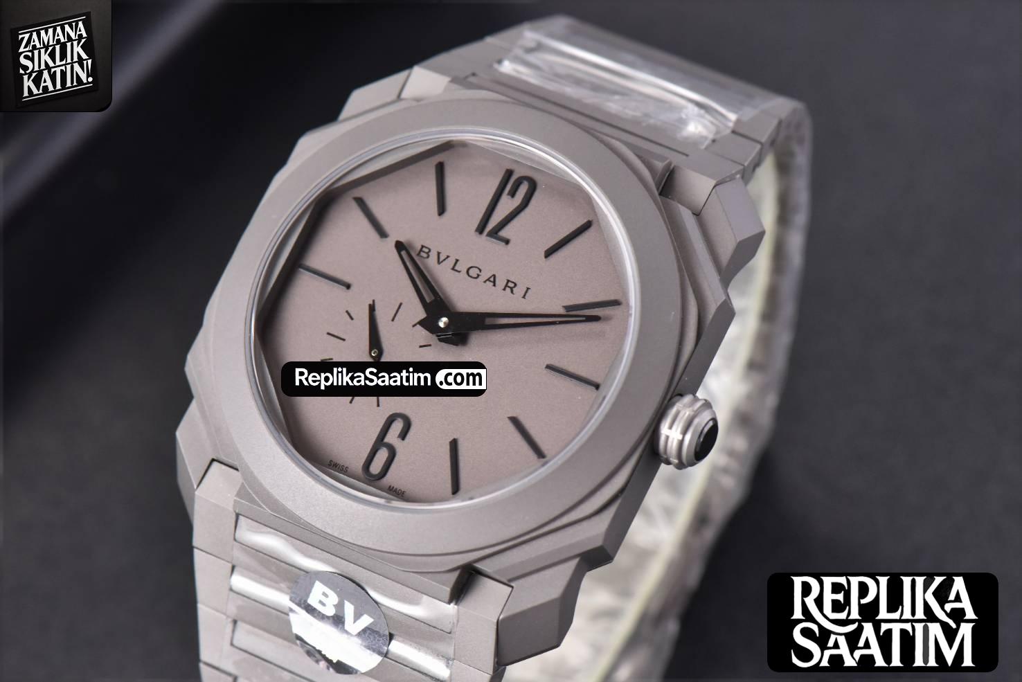 Octo BVF 42MM Cream Gray Dial SS Bracelet Miyota 9015 -03