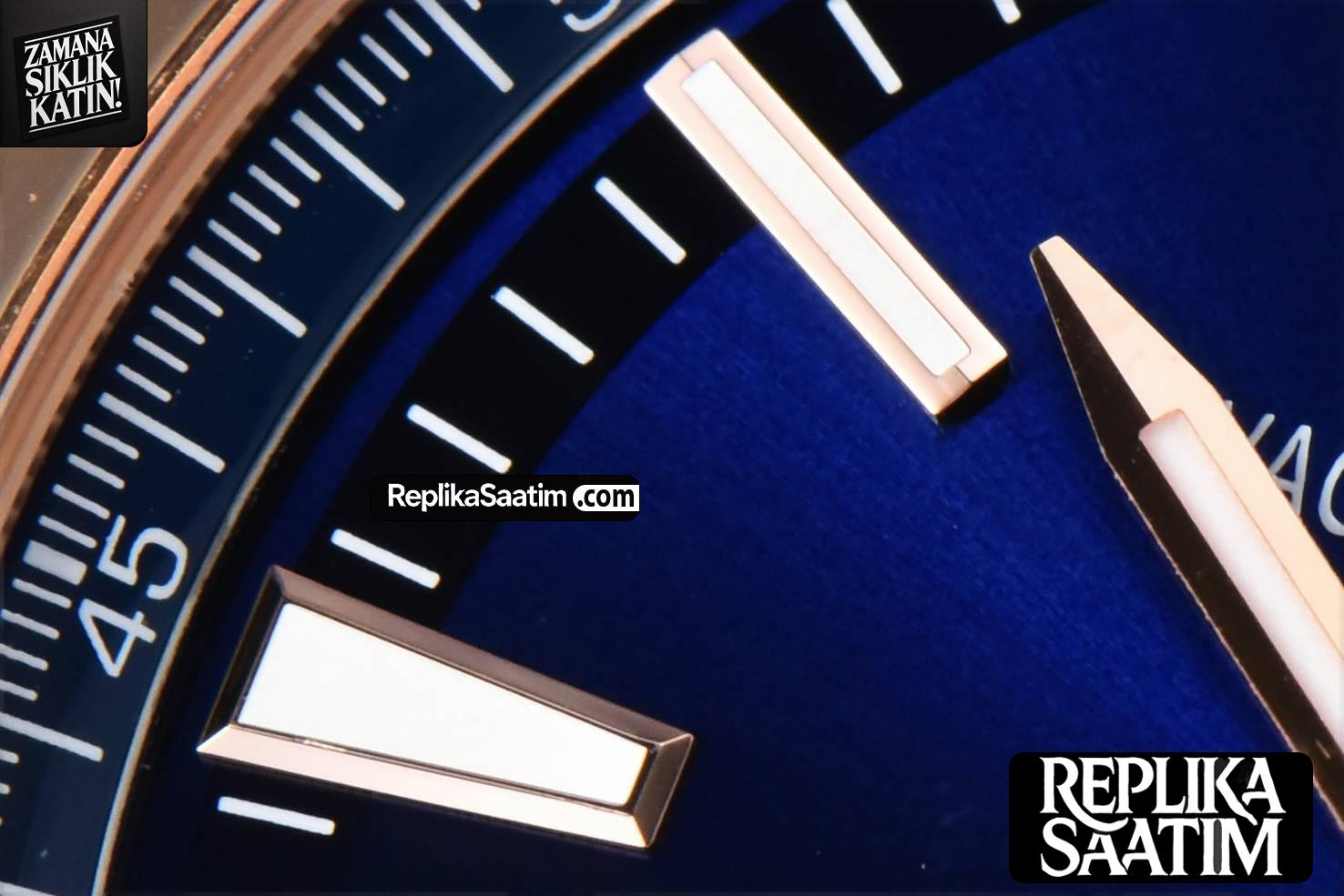 Overseas 4500V 41mm RG ZF Blue Dial RG Bracelet A5100 -06