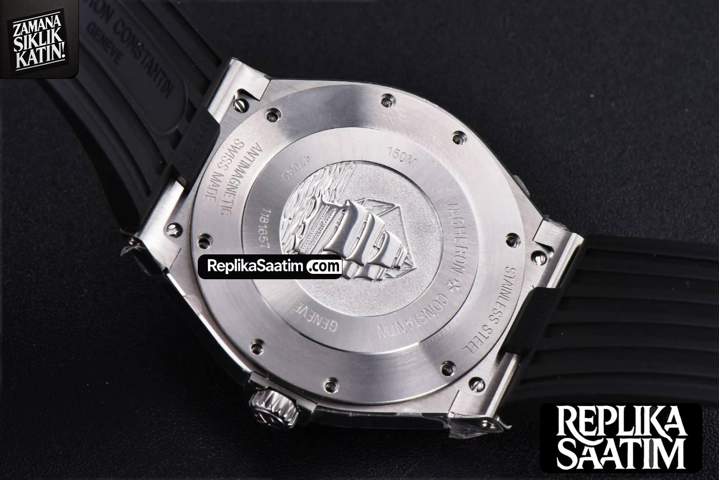 Overseas 47040 MKF 42MM White Textured Dial Rubber Strap 9015 -16
