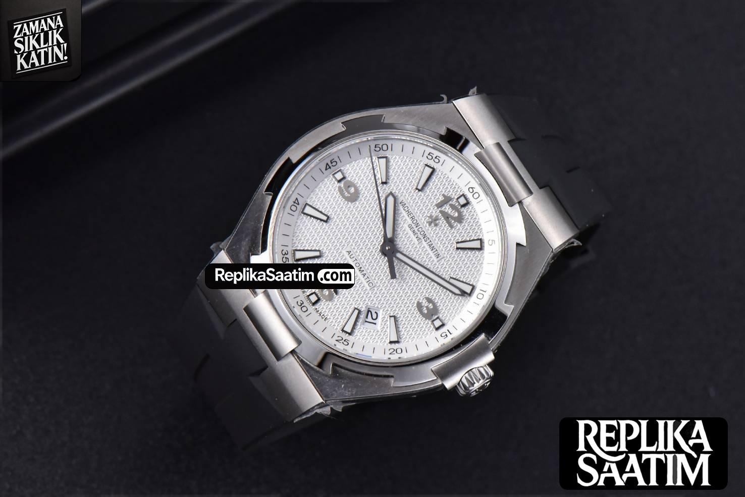 Overseas 47040 MKF 42MM White Textured Dial Rubber Strap 9015 -23