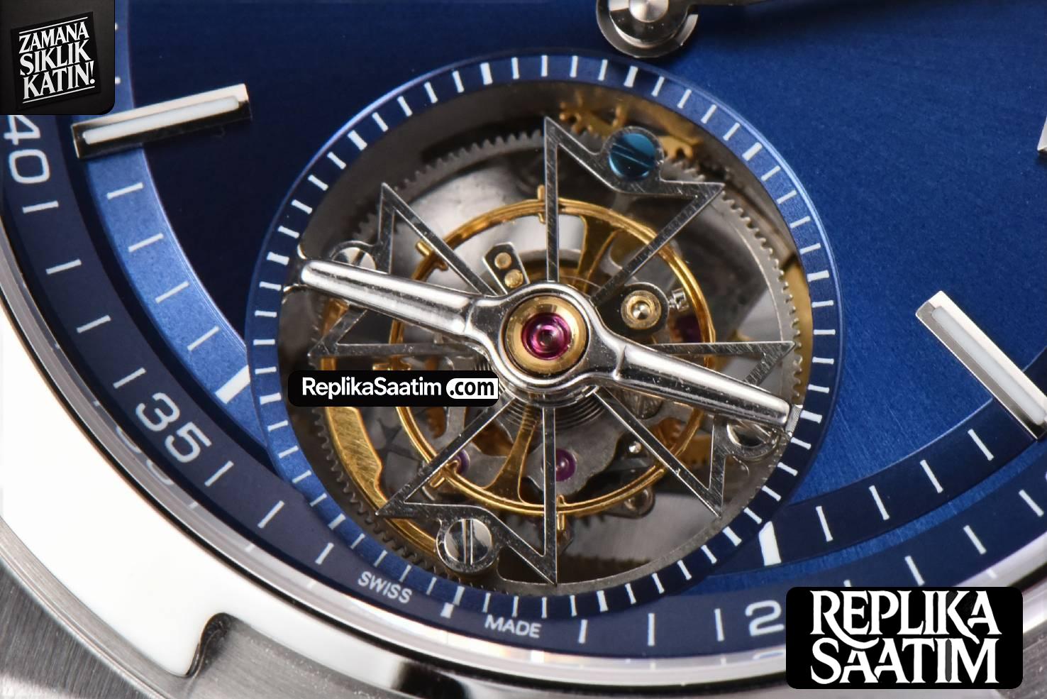Overseas Tourbillon 6000V 42.5mm BBRF Blue Dial Blue Leather Strap Tourb -06