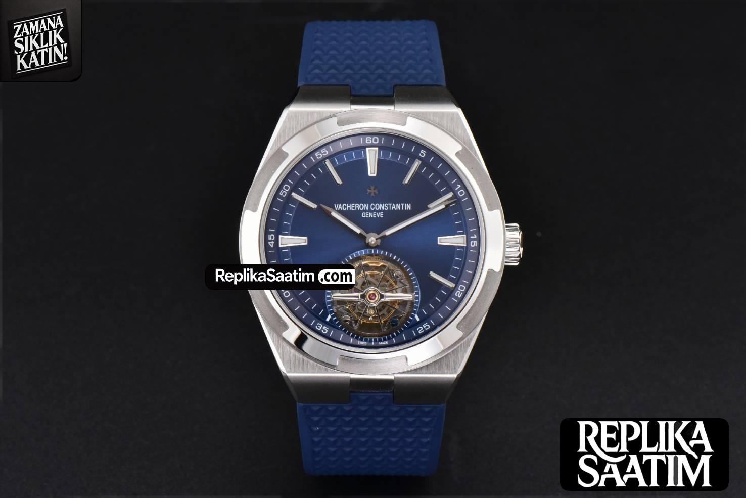 Overseas Tourbillon 6000V 42.5mm BBRF Blue Dial Blue Rubber Strap Tourb -02