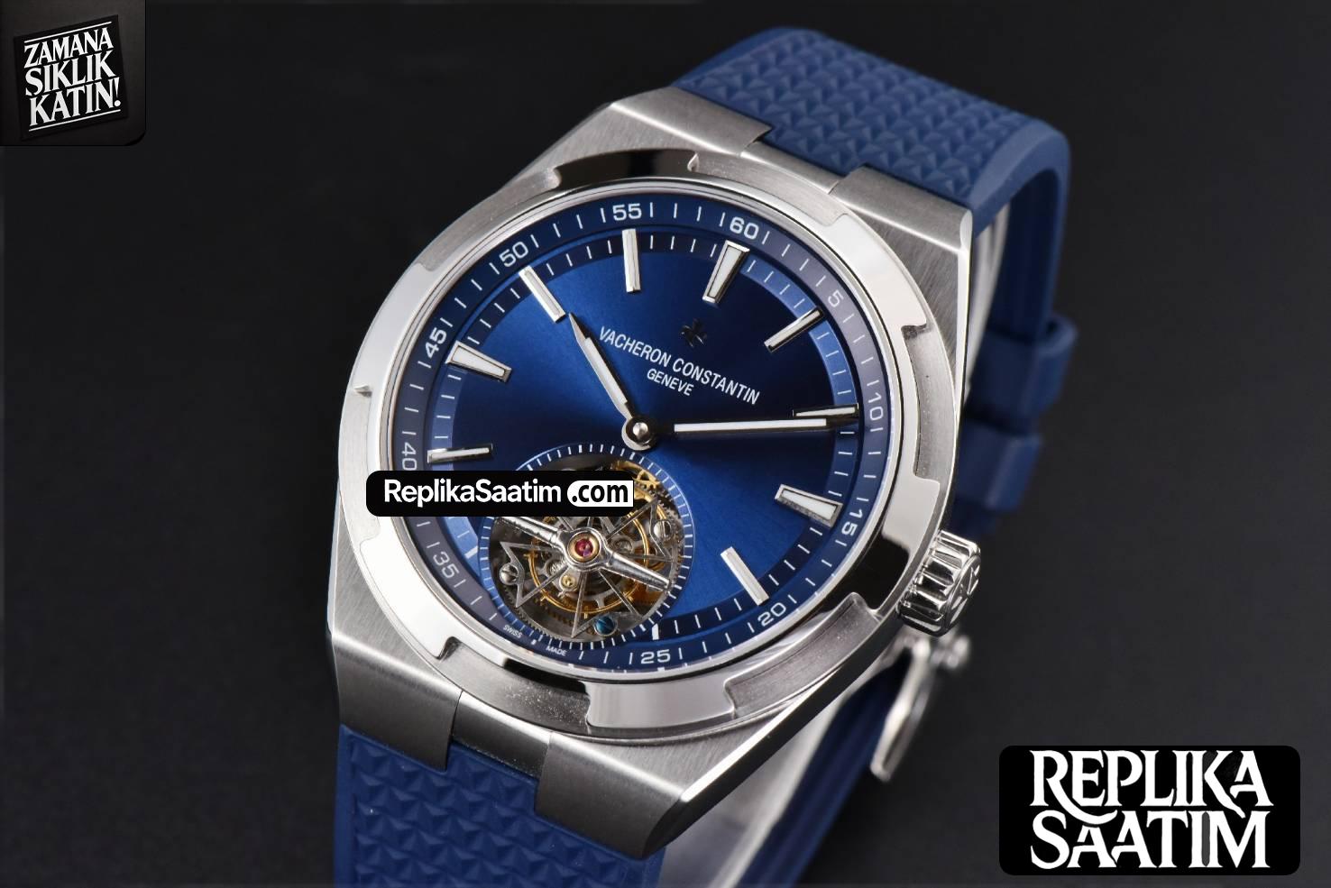 Overseas Tourbillon 6000V 42.5mm BBRF Blue Dial Blue Rubber Strap Tourb -03